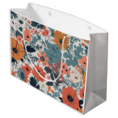 Floral patroon groot cadeauzakje (Achterkant Gekanteld)