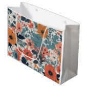 Floral patroon groot cadeauzakje (Voorkant Gekanteld)