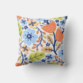 Floral patroon illustratie kussen (Achterkant)