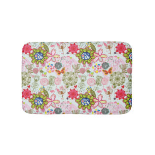 Floral patroon in retro-stijl 2 badmat