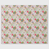 Floral patroon in retro-stijl 2 cadeaupapier (Vlak)