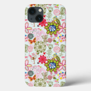 Floral patroon in retro-stijl 2 Case-Mate iPhone case