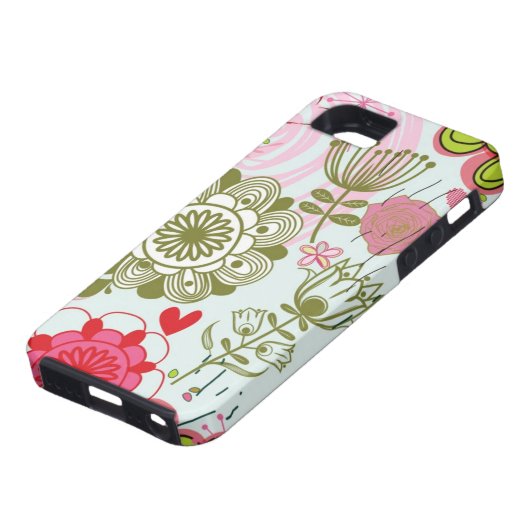 Floral patroon in retro-stijl 2 Case-Mate iPhone case (Onderkant)