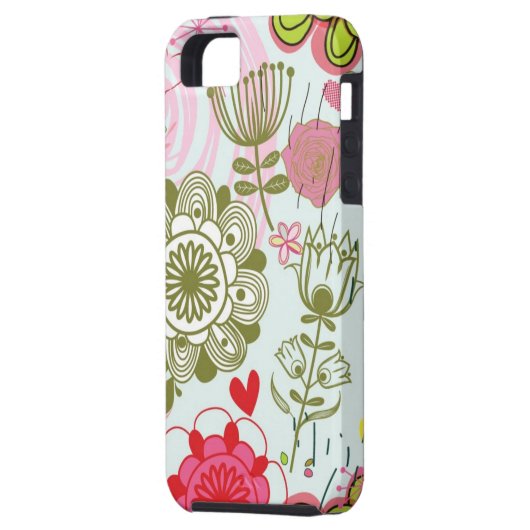 Floral patroon in retro-stijl 2 Case-Mate iPhone case (Achterkant Links)