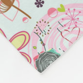 Floral patroon in retro-stijl 2 fleece deken (Hoek)