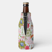 Floral patroon in retro-stijl 2 flesjeskoeler (Fles Achterkant)