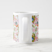 Floral patroon in retro-stijl 2 grote koffiekop (Achterkant)