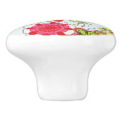 Floral patroon in retro-stijl 2 keramische knop (Zijkant)