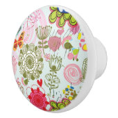 Floral patroon in retro-stijl 2 keramische knop (Rechts)