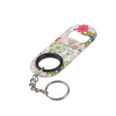 Floral patroon in retro-stijl 2 mini flessenopener (Achterkant Gekanteld)