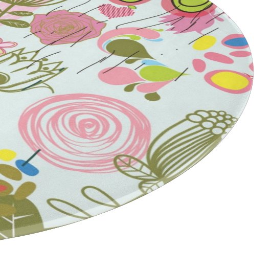 Floral patroon in retro-stijl 2 snijplank (Hoek)