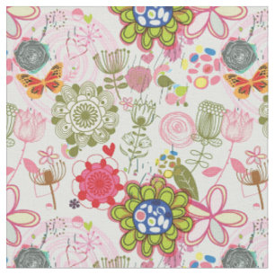 Floral patroon in retro-stijl 2 stof