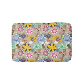 Floral patroon in retro-stijl 3 badmat (Voorkant)
