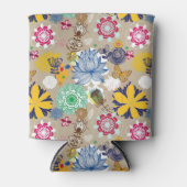 Floral patroon in retro-stijl 3 blikjeskoeler (Voorkant)