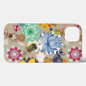 Floral patroon in retro-stijl 3 Case-Mate iPhone case (Achterkant (horizontaal))