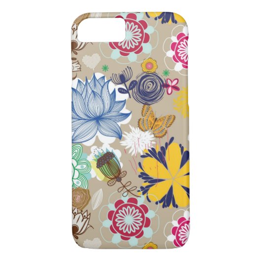 Floral patroon in retro-stijl 3 Case-Mate iPhone case (Achterkant)