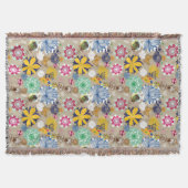 Floral patroon in retro-stijl 3 deken (Voorkant)