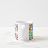 Floral patroon in retro-stijl 3 espresso kop (Achterkant)