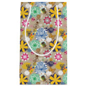 Floral patroon in retro-stijl 3 klein cadeauzakje (Voorkant)