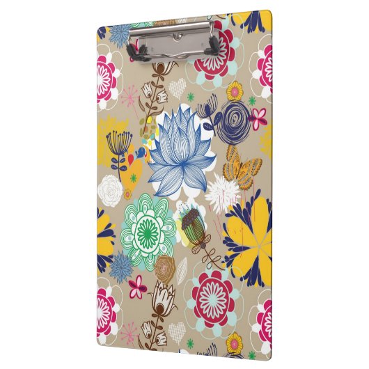 Floral patroon in retro-stijl 3 klembord (Links)