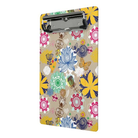 Floral patroon in retro-stijl 3 mini klembord (Angled2)
