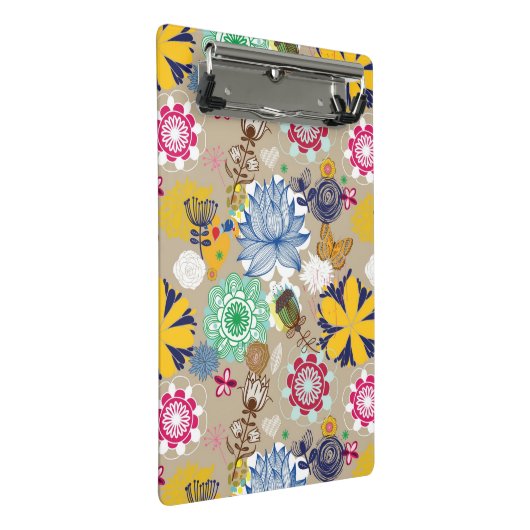 Floral patroon in retro-stijl 3 mini klembord (Schuin)
