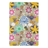 Floral patroon in retro-stijl 3 mini klembord (Achterkant)