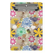 Floral patroon in retro-stijl 3 mini klembord (Voorkant)