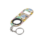 Floral patroon in retro-stijl 3 sleutelhanger flessenopener (Achterkant Gekanteld)