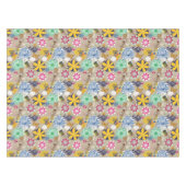 Floral patroon in retro-stijl 3 tafelkleed (Voorkant (Horizontaal))