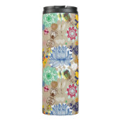 Floral patroon in retro-stijl 3 thermosbeker (Achterkant)