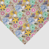 Floral patroon in retro-stijl 3 tissuepapier (Detail)