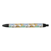 Floral patroon in retro-stijl 3 zwarte inkt pen (Voorkant)