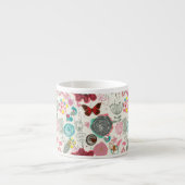 Floral patroon in retro-stijl 5 espresso kop (Voorkant)