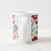 Floral patroon in retro-stijl 5 grote koffiekop (Achterkant)