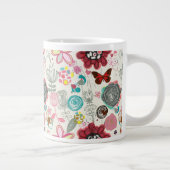 Floral patroon in retro-stijl 5 grote koffiekop (Rechts)