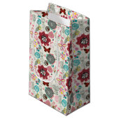 Floral patroon in retro-stijl 5 klein cadeauzakje (Voorkant Gekanteld)