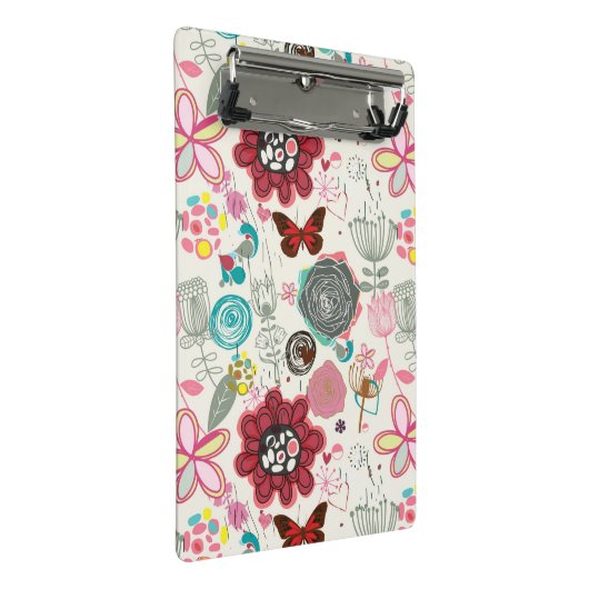 Floral patroon in retro-stijl 5 mini klembord (Schuin)
