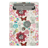 Floral patroon in retro-stijl 5 mini klembord (Voorkant)