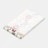 Floral patroon in retro-stijl 5 post-it® notes (Schuin)
