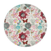 Floral patroon in retro-stijl 5 snijplank (Voorkant)