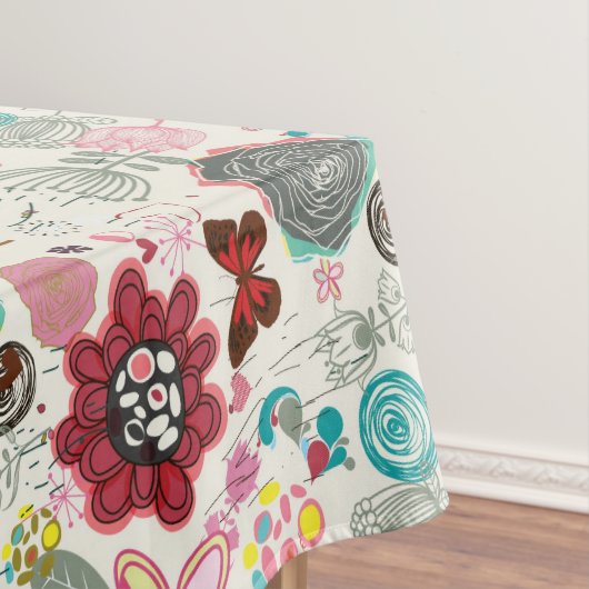 Floral patroon in retro-stijl 5 tafelkleed (Voorbeeld)