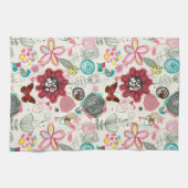 Floral patroon in retro-stijl 5 theedoek (Horizontaal)