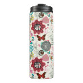 Floral patroon in retro-stijl 5 thermosbeker (Voorkant)