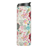 Floral patroon in retro-stijl 5 thermosbeker (Gedraaid links)