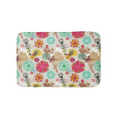 Floral patroon in retro-stijl badmat (Voorkant)
