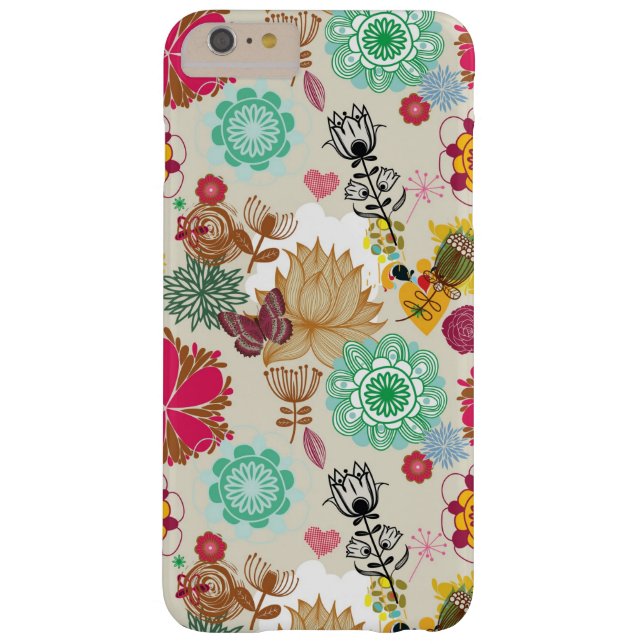 Floral patroon in retro-stijl Case-Mate iPhone case (Achterkant)