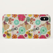 Floral patroon in retro-stijl Case-Mate iPhone case (Achterkant (horizontaal))