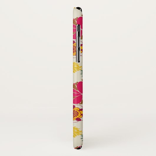 Floral patroon in retro-stijl Case-Mate iPhone case (Achterkant/links)