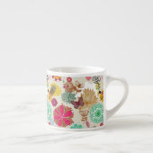 Floral patroon in retro-stijl espresso kop (Rechts)